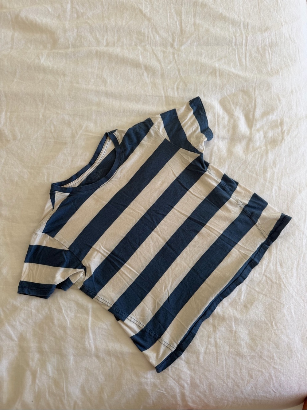 American Eagle Outfitters Blue and White Stripe Tee